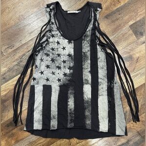 Fringe American Flag Tank